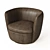 Modern Leather Swivel Chair 3D model small image 2