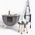Sebra Classic White Play Kitchen: Imaginative Fun for Little Chefs 3D model small image 1