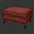 Elegant Ionia Footstool 3D model small image 3