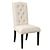 Elegant Tufted Dining Chair Set 3D model small image 2