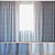 Bella Dura Skye Tweed Curtains - Elegant Curtains with Tulle 3D model small image 1