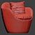 Elegant Swivel Chair 3D model small image 2