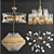 1. Title: Gold Heracleum Modern Chandelier
2. Title: Coquette Eight-Light Chandelier
3. Title: 3D model small image 1