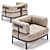 Refined Baxter Belt Armchair: Stylish, Comfortable, and Contemporary 3D model small image 1