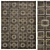 Elegant Farrah Wool Square Rug 3D model small image 1