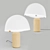 Kokeshi Desk Lamp: Sleek Wood & Glass Design 3D model small image 1