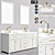 Contemporary HUTTON Bathroom Furniture Set 3D model small image 1