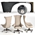 Luxury Jet Desk & Armchair Set 3D model small image 2