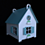 Mint Marshmallow Dollhouse: Sweet and Compact 3D model small image 1