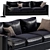 Elegant B&B Italia George Sofa 3D model small image 1