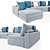 Sleek Grand Soho Sofa Set 3D model small image 2