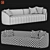 Elegant Pierre Sofa 3D model small image 3