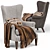 Champlain Wingback Armchair: Classic Elegance for Your Space 3D model small image 1