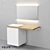 Modern White Vanity Set 3D model small image 1