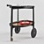 Elegant Mobile Bar Trolley 3D model small image 1