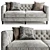 Bernhardt Beckett Nail-Finished Sofa 3D model small image 2
