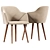 Elegant Creggan Dining Chairs 3D model small image 2