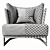 Luxurious Linteloo Cervino Armchair 3D model small image 3