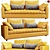 Stylish Linteloo Moreno 3-Seater 3D model small image 1
