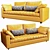 Stylish Linteloo Moreno 3-Seater 3D model small image 2