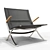 Analin Leather Lounge Chair 3D model small image 2