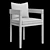 RH Balmain Dining Armchair | Elegant and Comfortable 3D model small image 3