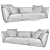 Lamborghini Sepang Leather Sofa 3D model small image 3