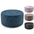 Luxury Leather Ottoman - Black, Brown, Blue, Pink | 32" Diameter, 15" Height 3D model small image 1