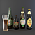 Premium Beer Bottle Set 3D model small image 1