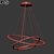 Sleek Ring Pendant Light 3D model small image 2