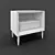 Pearl White Bedside Table: Fratelli Barri ROMA 3D model small image 3