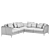 Poltrona Frau Bretagne Sofa 3D model small image 3