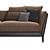  Poltrona Frau Bretagne: Sleek and Stylish 2-Seater Sofas 3D model small image 2