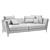  Poltrona Frau Bretagne: Sleek and Stylish 2-Seater Sofas 3D model small image 3