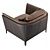 Elegant Poltrona Frau Bretagne Armchair 3D model small image 2