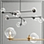 Communique 9-Light Modern Chandelier 3D model small image 1
