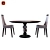 Pandora Table & Scanone Chair Set 3D model small image 1