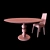 Pandora Table & Scanone Chair Set 3D model small image 3