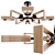 Klark Loft Chandelier: Stylish Rod-mounted Lighting 3D model small image 1