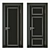 Elegant Solid Wood Doors 3D model small image 3