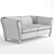 Elegantly Stylish Estel Sofa 3D model small image 3