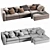 Poliform Dune Modern Chaise: Sleek and Stylish 3D model small image 3