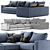 Bonaldo Hiro Modular Sofa: Modern Comfort for Your Space 3D model small image 2