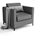 Elegant Armchair Ray: B&B Italia 3D model small image 2