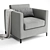 Elegant Armchair Ray: B&B Italia 3D model small image 3