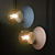 Misty Glow Ceramic Sconce 3D model small image 1