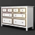 Hemnes White Drawer Dresser: Elegant Storage Solution 3D model small image 1