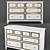 Hemnes White Drawer Dresser: Elegant Storage Solution 3D model small image 2