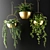 Bronze Flower Pots: Ampel Plants in Elegance 3D model small image 1