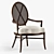 Sleek Oval X-Back Chair 3D model small image 1